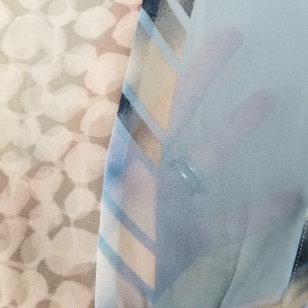 Calvin Klein Sheer Geometric Pattern Button Up Bl… - image 4